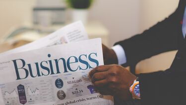 Man reading a newspaper