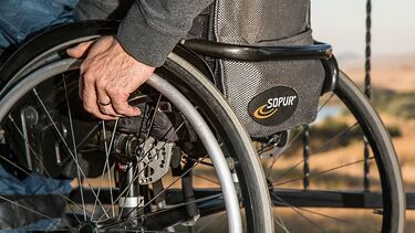 A person in a wheelchair