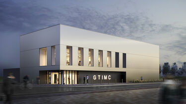architectural drawing of the GTIMC facility. View from outside.