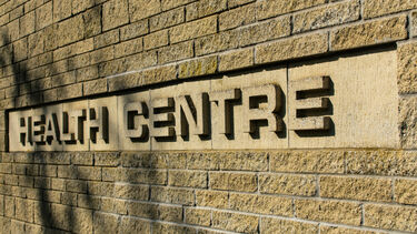 Health centre sign