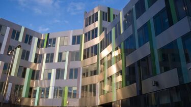 An image displaying the Jessop West building within the University of Sheffield campus