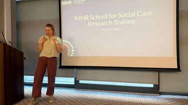 Mari-Lis presenting