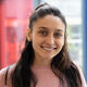 Julia Dima, a postgraduate student on the MSc Management and International Business course.
