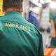 Two paramedics in an ambulance.