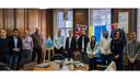 Delegates gathered for the online Ukraine conference