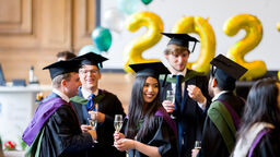 Photograph of students at graduation